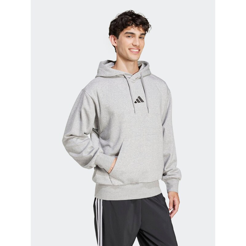 ADIDAS SPORTSWEAR Sportovní mikina 'Essentials' šedý melír / černá