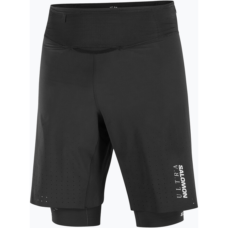 Pánské běžecké šortky Salomon S/Lab Ultra 2IN1 deep black