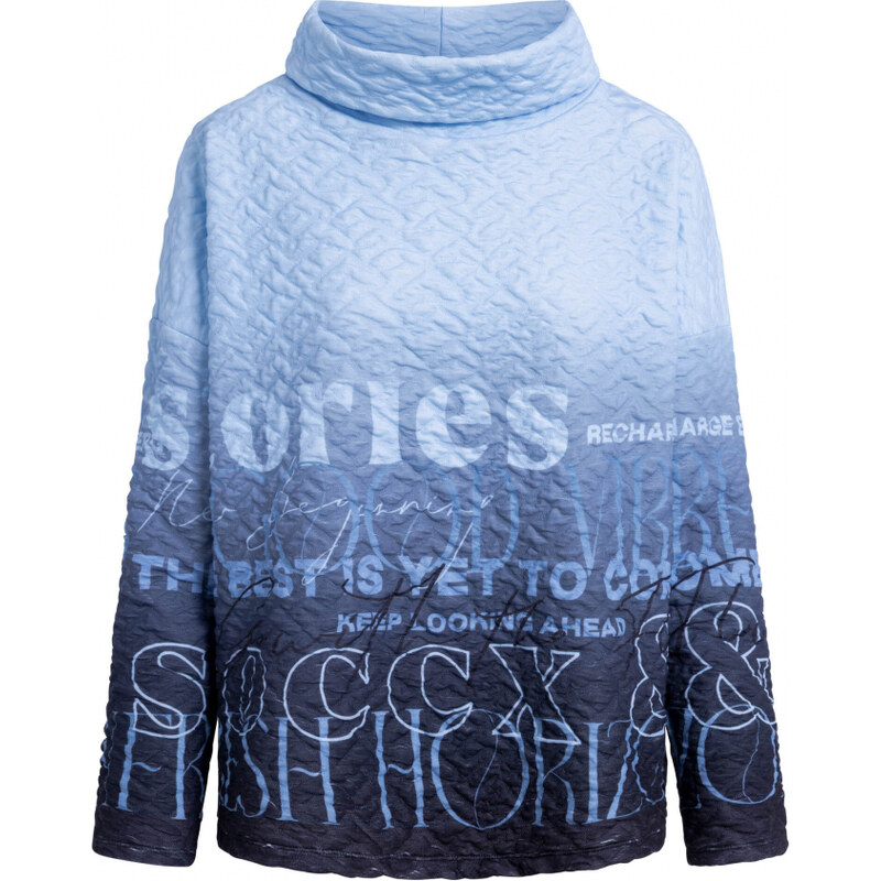 SOCCX Dip Dye mikina z cloque materialu s artworky
