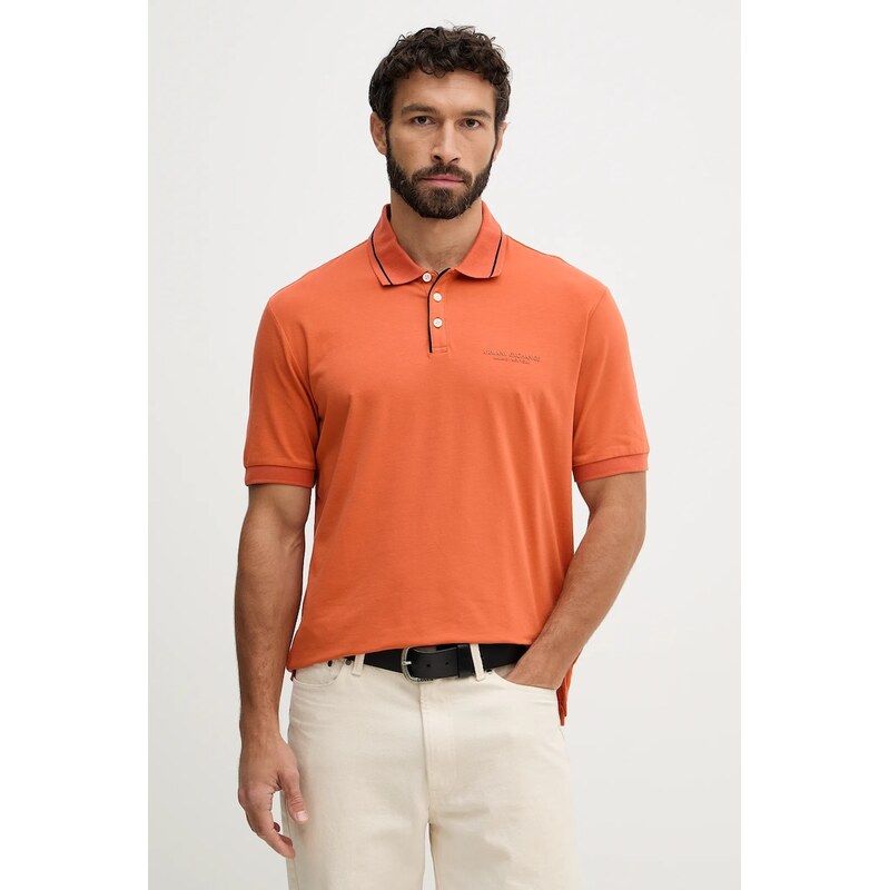 Armani Exchange polo pánské s bavlnou