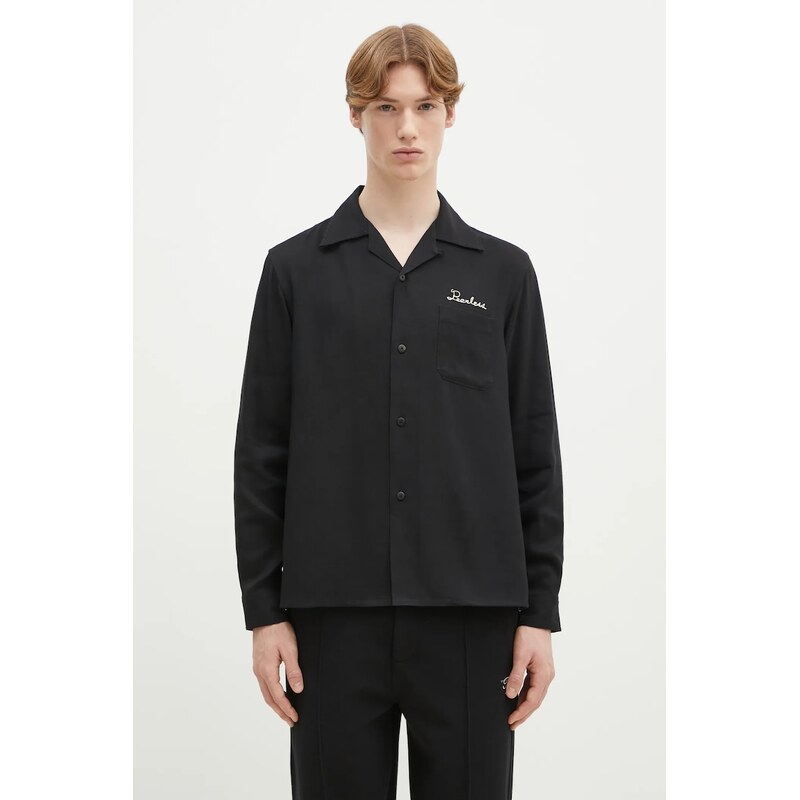 Pánská košile Visvim Keesey Sp Shirt L/S v jednobarevném provedení
