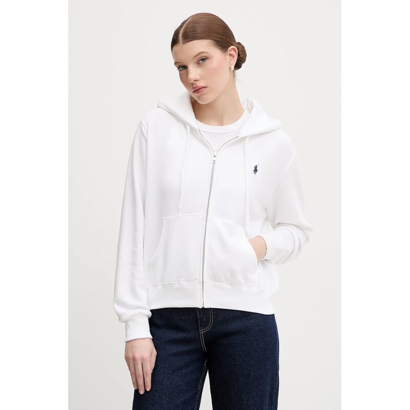 Polo Ralph Lauren rozepínací mikina s kapucí dámská bavlněná 110584262