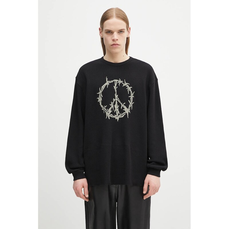 Bavlněná mikina Aries Peace Press Gothic Waffle LS Tee 112383154