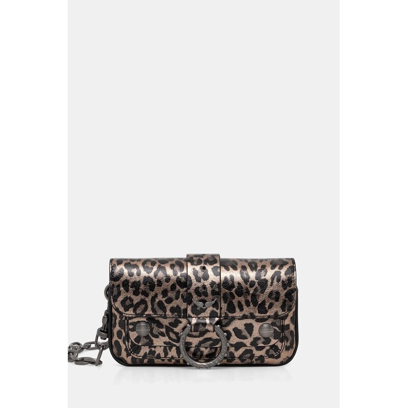Kožená kabelka ZADIG&VOLTAIRE KATE WALLET METAL LEO 112419542