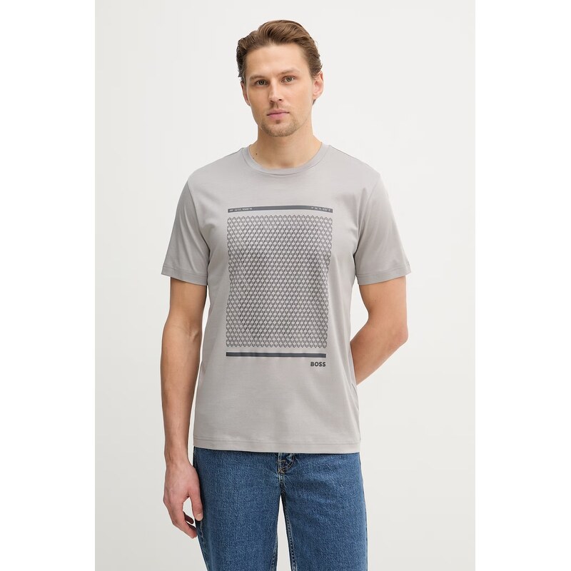 BOSS Green Bavlněné tričko BOSS Green TS_Tour Print