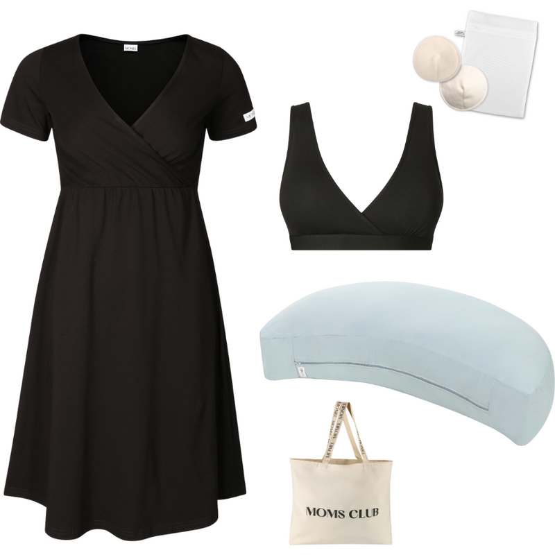 Moniel Sada pro pohodlné začátky kojení All black & Pastel mintová 112540200