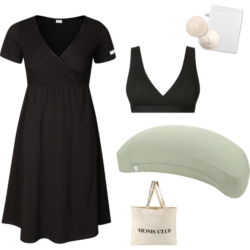 Moniel Sada pro pohodlné začátky kojení All black & Olive 112540198