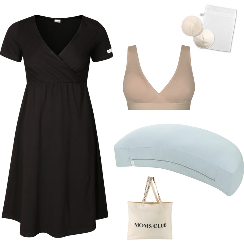 Moniel Sada pro pohodlné začátky kojení All black & Pastel mintová s 112540236