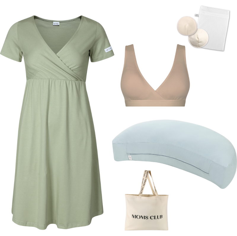 Moniel Sada pro pohodlné začátky kojení Olive & Pastel mintová s 112540240