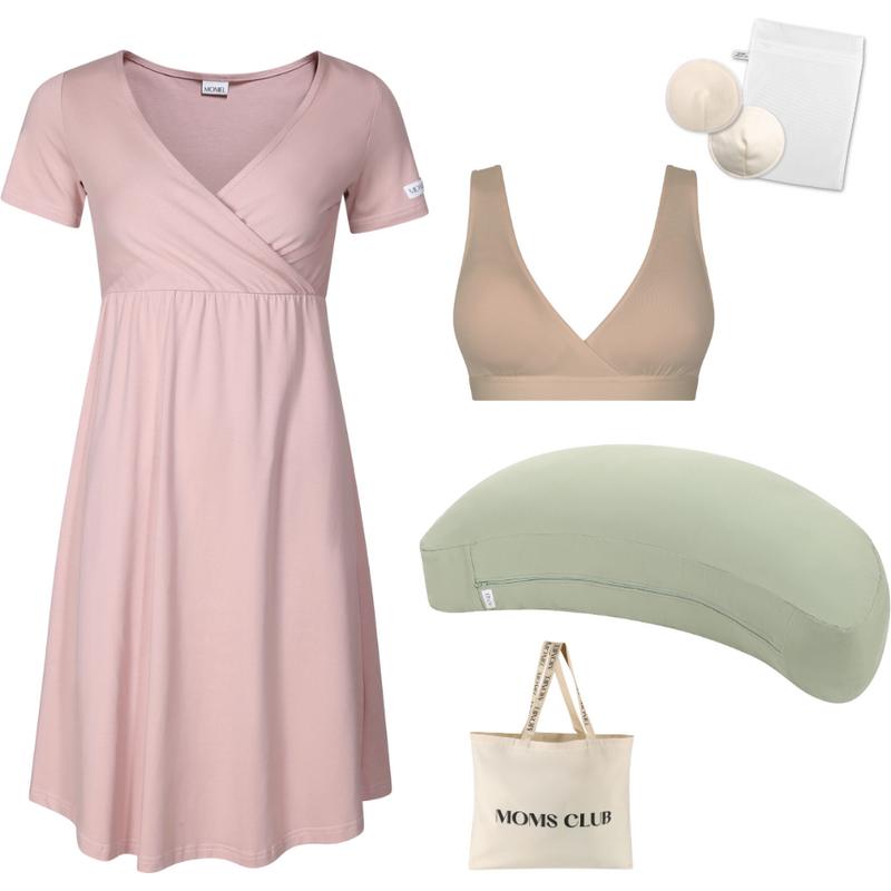 Moniel Sada pro pohodlné začátky kojení Pastel růžová & Olive s 112540258