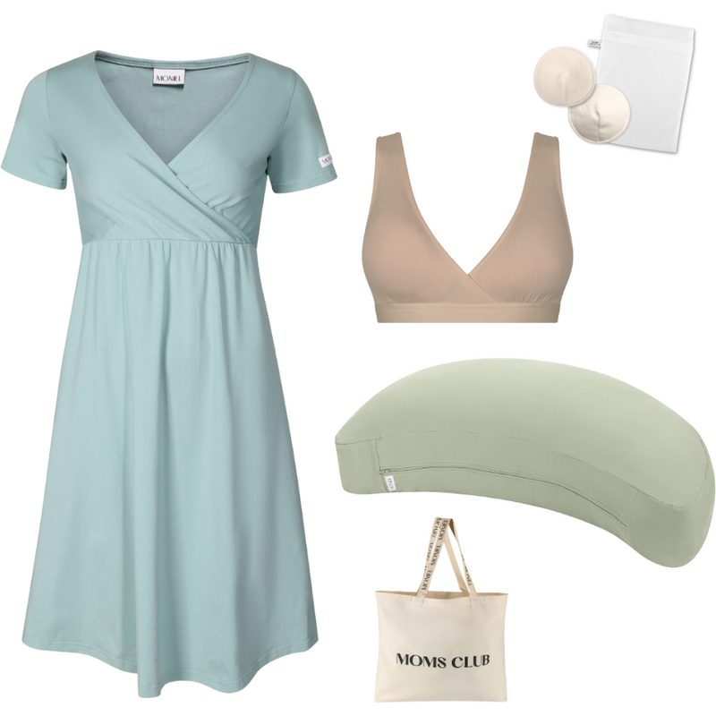 Moniel Sada pro pohodlné začátky kojení Pastel mintová & Olive s 112540262