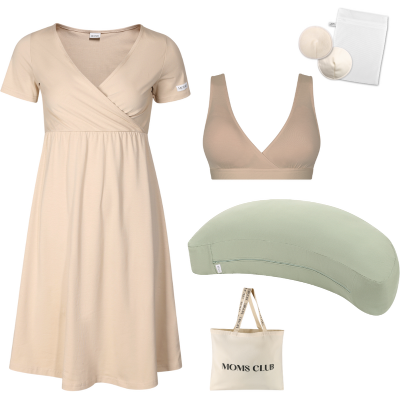 Moniel Sada pro pohodlné začátky kojení Pastel béžová & Olive s 112540267