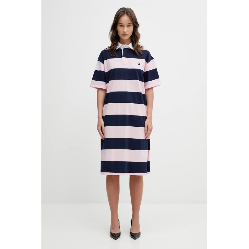Bavlněné šaty Coperni Striped Polo 112419089
