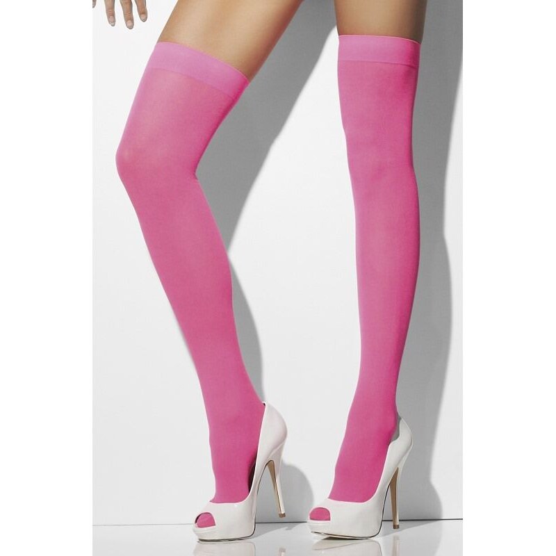 Smiffys.com Punčochy neon růžové 111127464