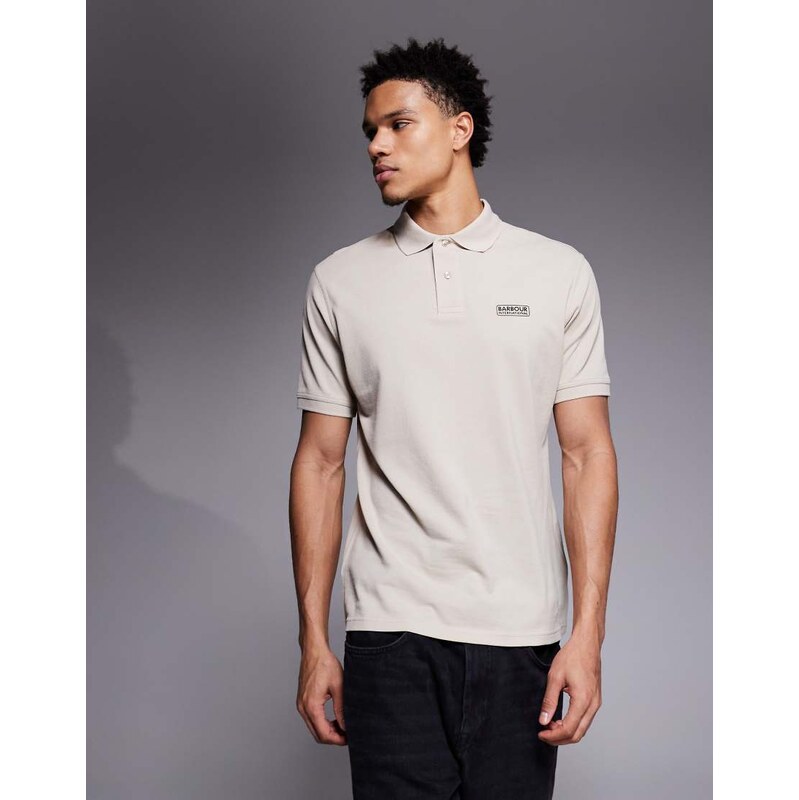 Barbour International essential polo shirt in mist-Neutral 112543993