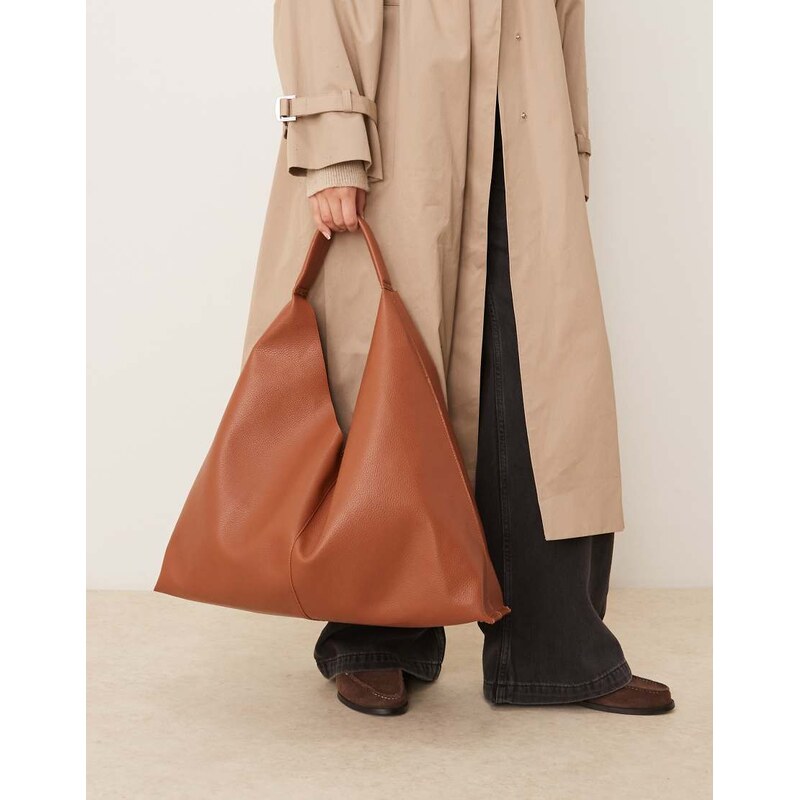 JJXX slouchy shoulder bag in tan-Brown 112544015