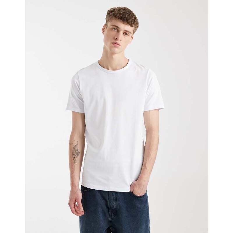 Jack & Jones short sleeve slim fit t-shirt in white