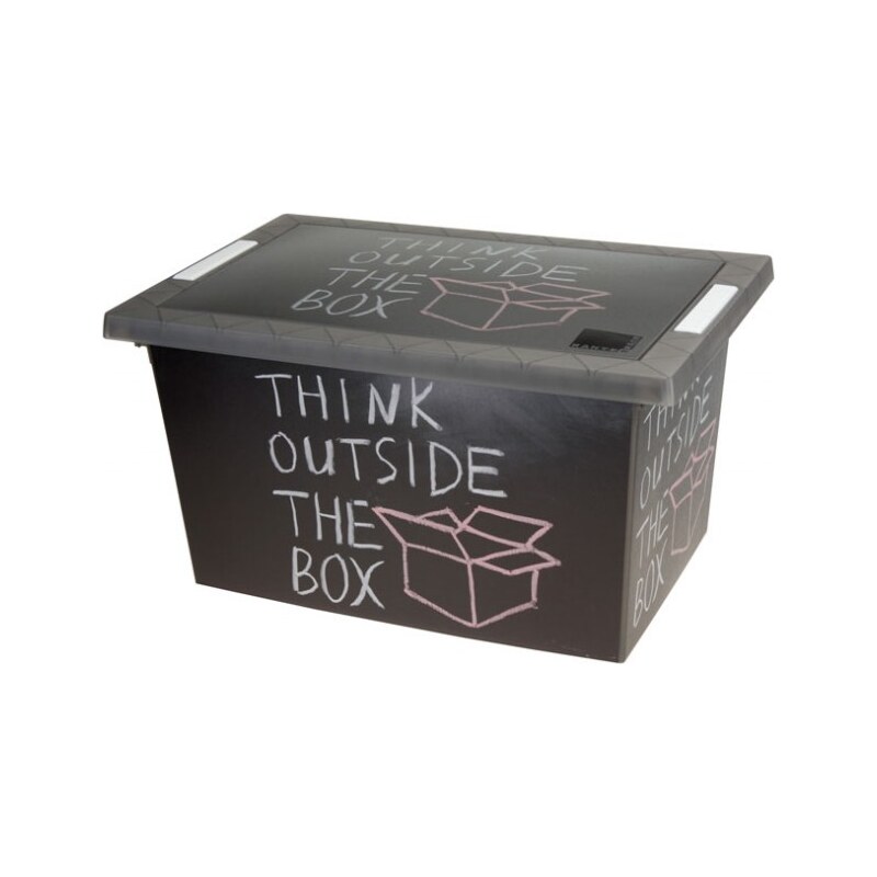 Úložný box s klip víkem 45 l plastový 58x38x32 cm THINK-OUTSIDE-THE-BOX ProGarden KO-Y54970070