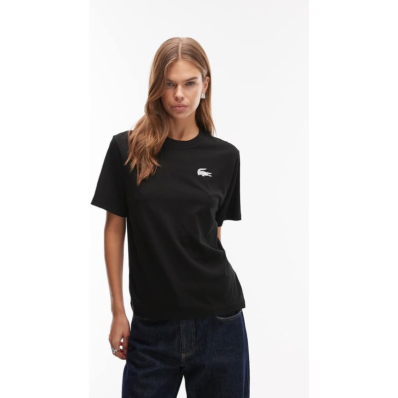 Lacoste lounge tee in black