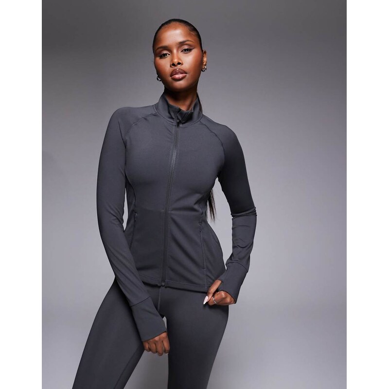 4505 Icon active zip up sculpting long sleeve jacket with zip