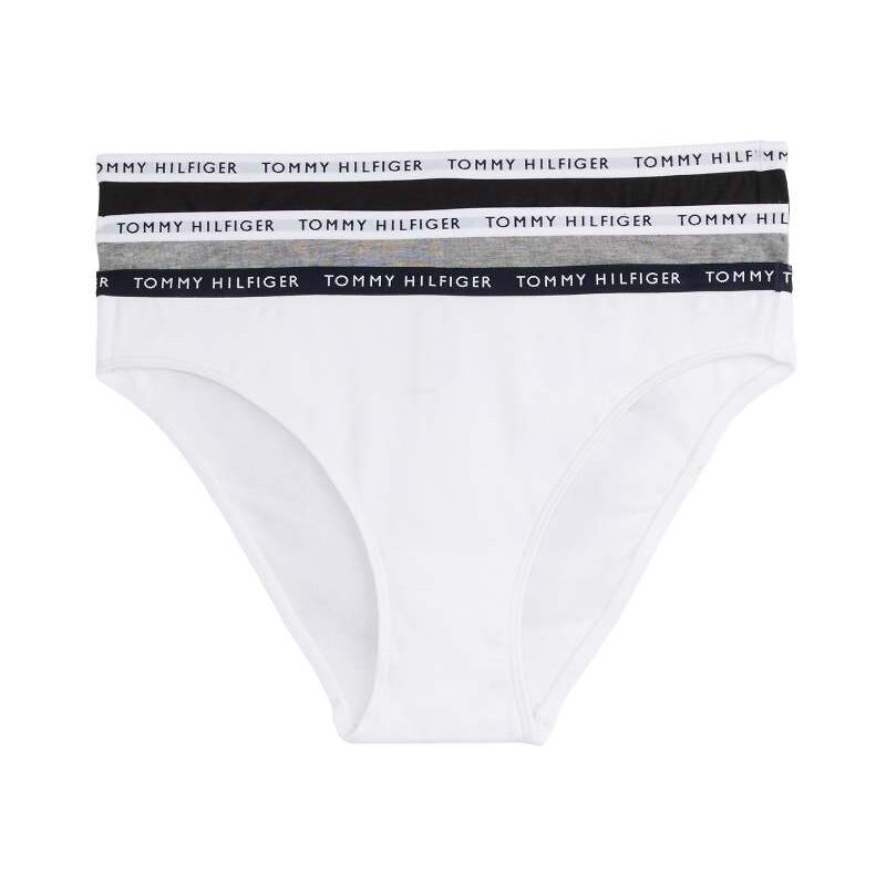 Tommy Hilfiger 3 pack bikini brief in black / grey / white-Multi 112547366