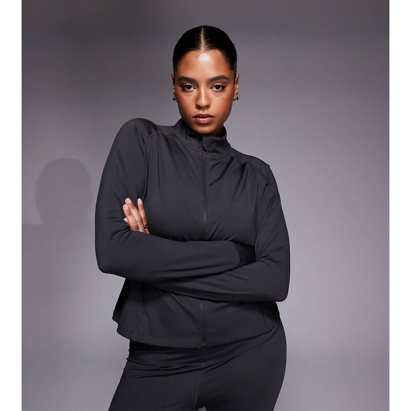 4505 Curve Icon active zip up sculpting long sleeve jacket with