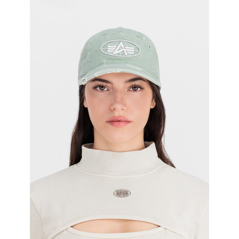Alpha Industries Kšiltovka World Acid Cap ledově zelená 112546725