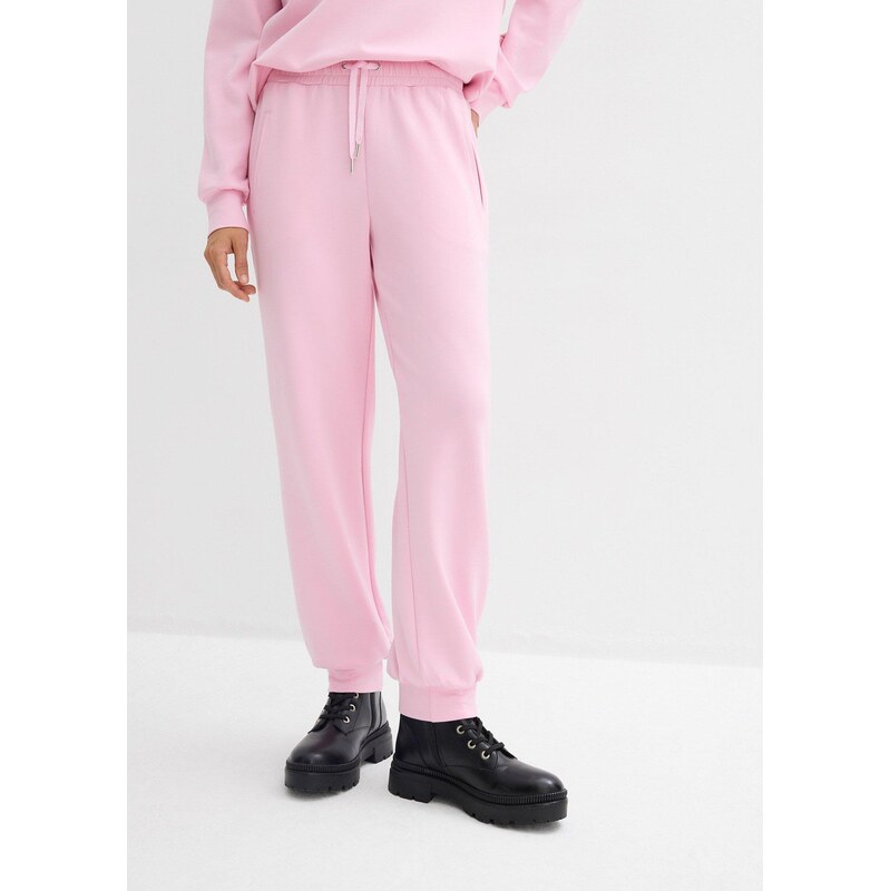 bonprix Joggingové kalhoty z měkkého materiálu scuba růžová Žena 112547456