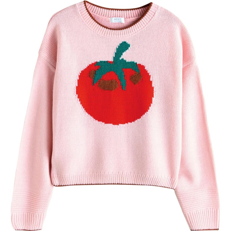 Next Svetr Tomate smaragdová / pink / červená / tmavě červená