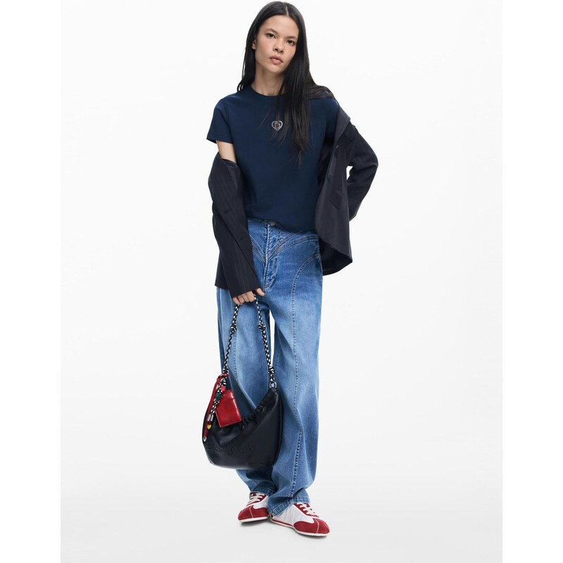 Desigual Tričko marine modrá