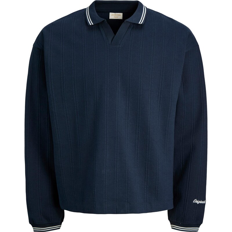 JACK & JONES Mikina JORNiagara noční modrá / bílá