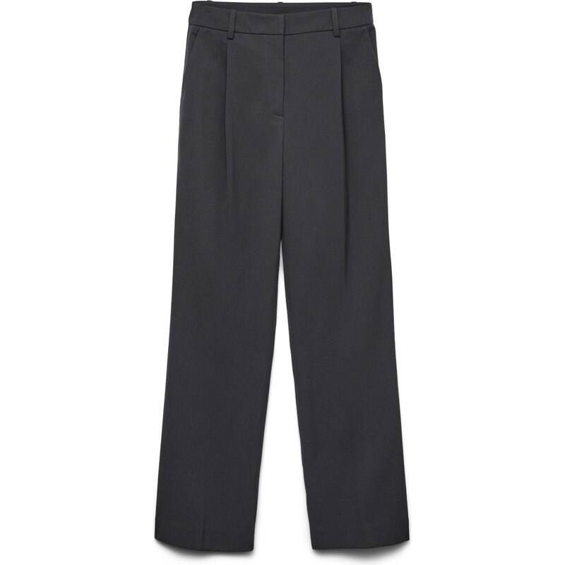 VERO MODA Kalhoty se sklady v pase AWVIGA antracitová