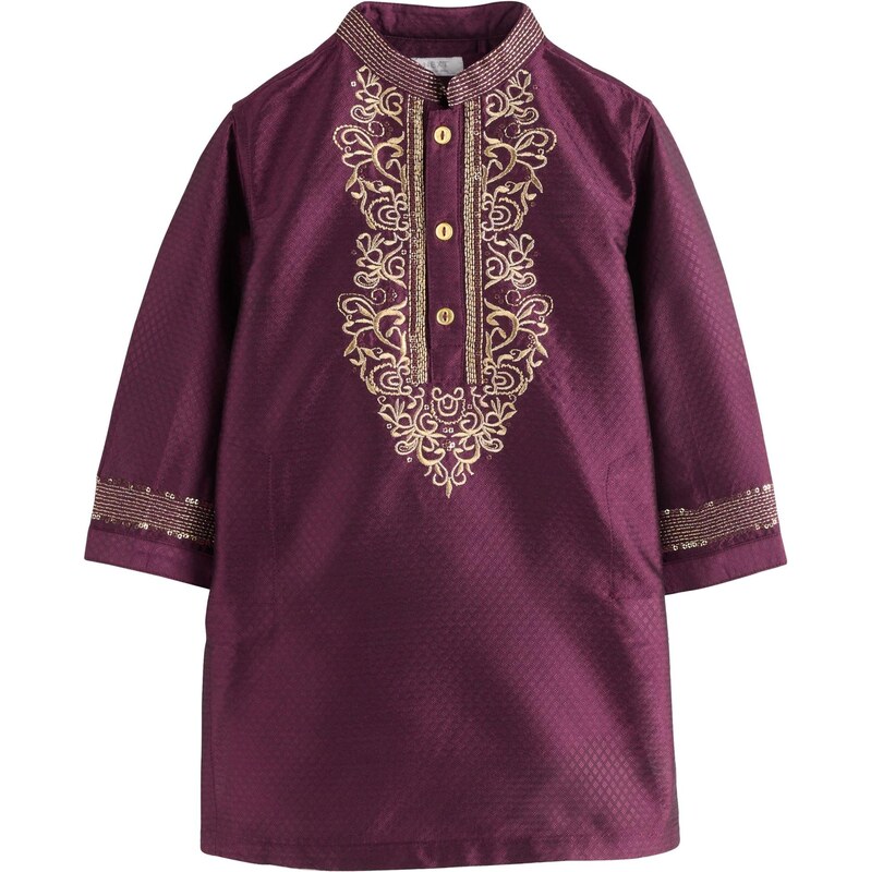 Next Košile kari / burgundská červeň