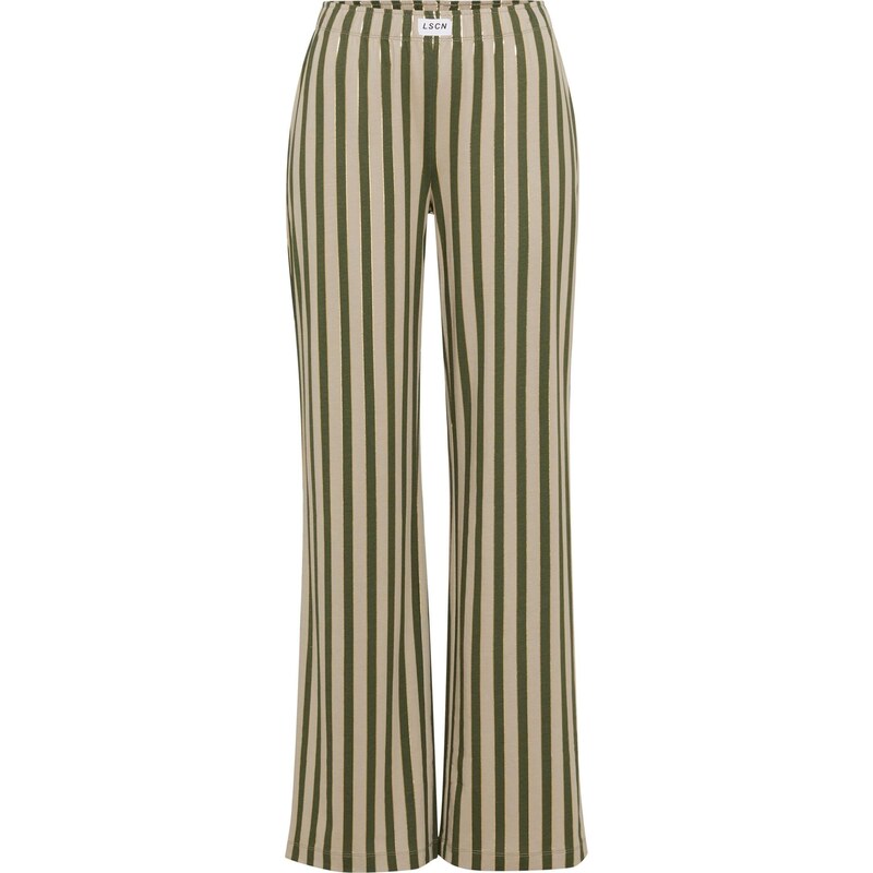 LSCN by LASCANA Pyžamové kalhoty zlatá / khaki / tmavě zelená