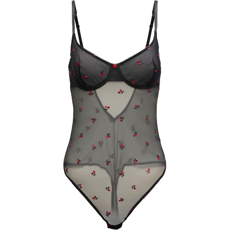 Hunkemöller Body Chelsey zelená / červená / černá