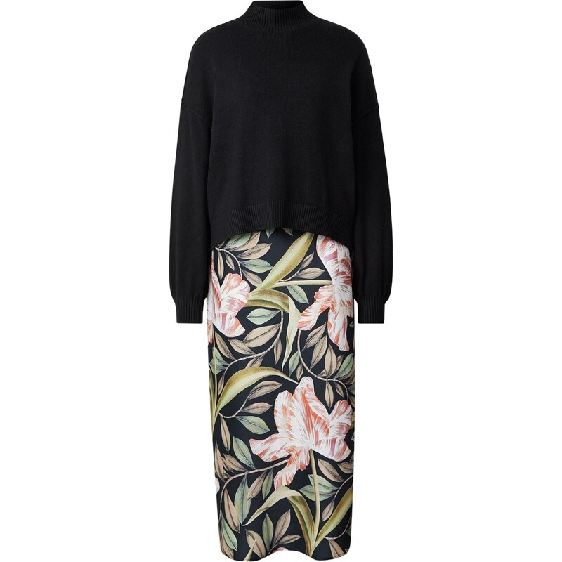 Ted Baker Šaty BERGNIA khaki / kiwi / starorůžová / černá