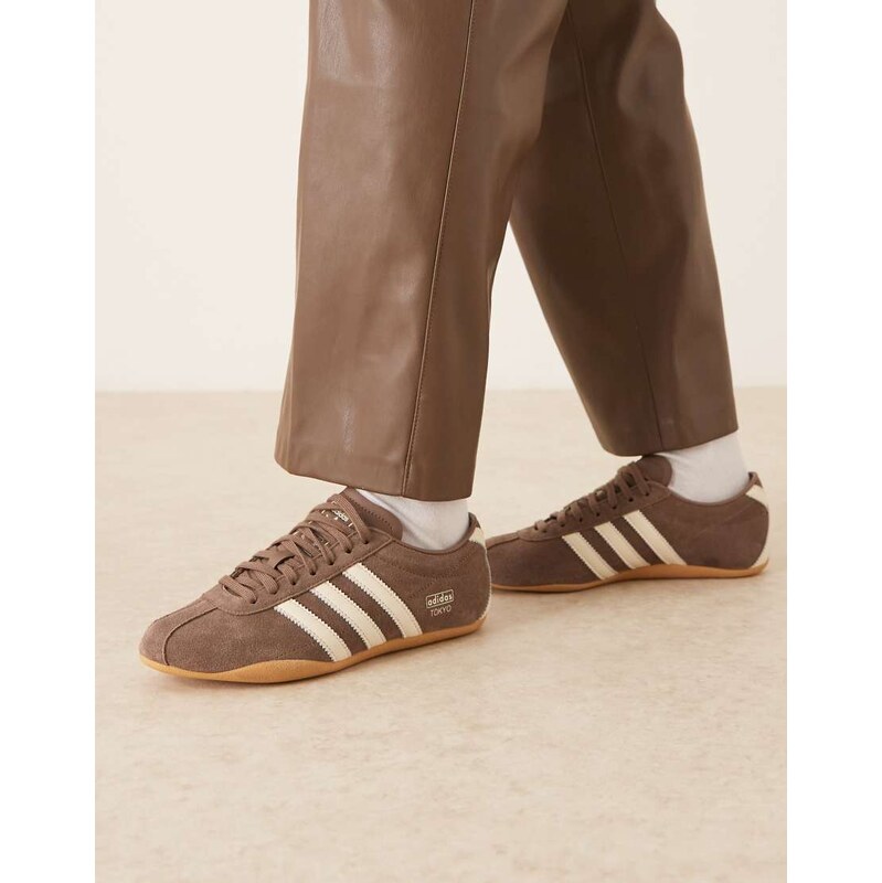 adidas Originals Tokyo trainers in brown and white