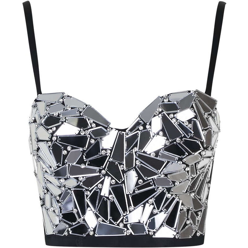 Topshop **Mistery - Mirror Effect Bustier by WYLDR