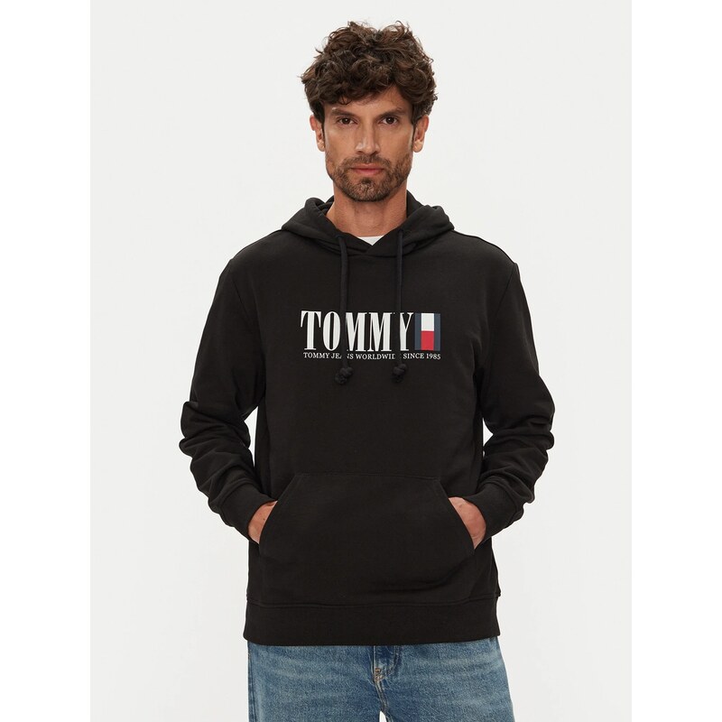Tommy Jeans pánská černá mikina
