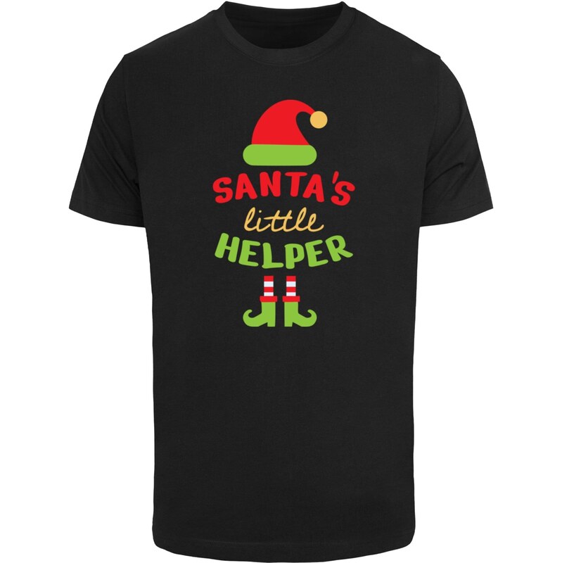 Merchcode Tričko Christmas Santa´s Little Helper žlutá / světle