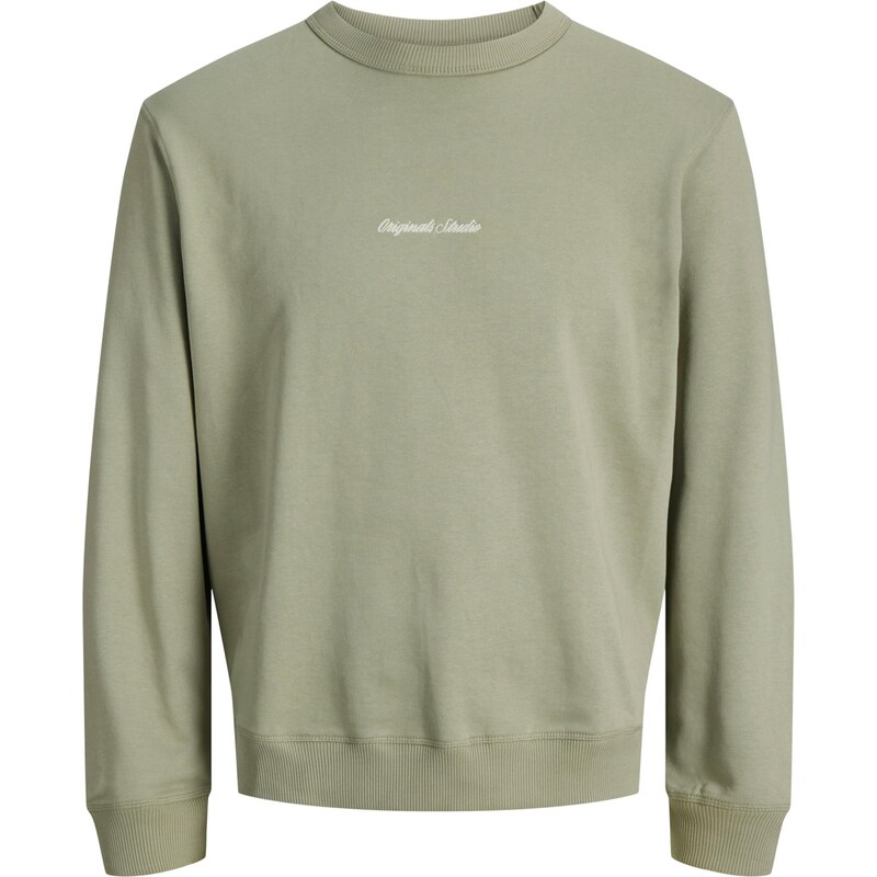 JACK & JONES Mikina JORNorrebro pastelově zelená / bílá