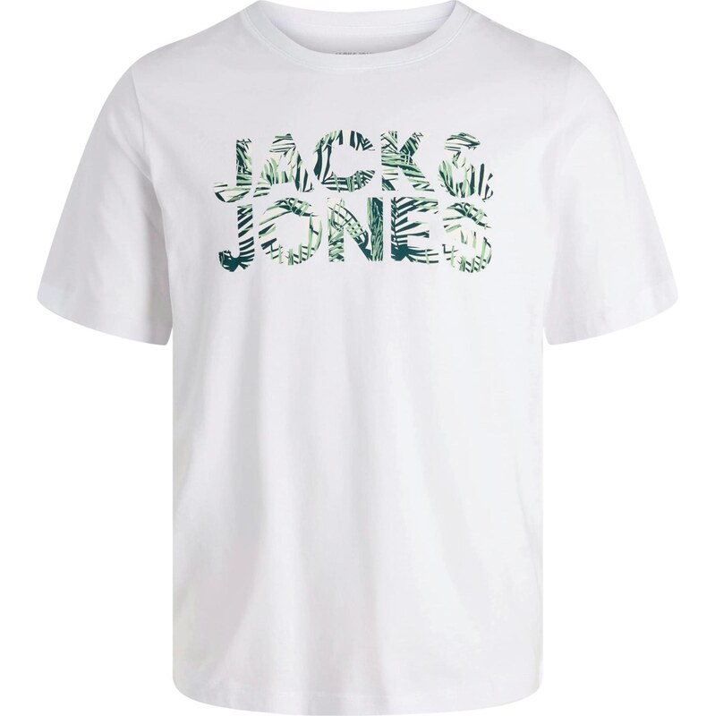 Jack & Jones Junior Tričko JJEJEFF zelená / limetková / bílá