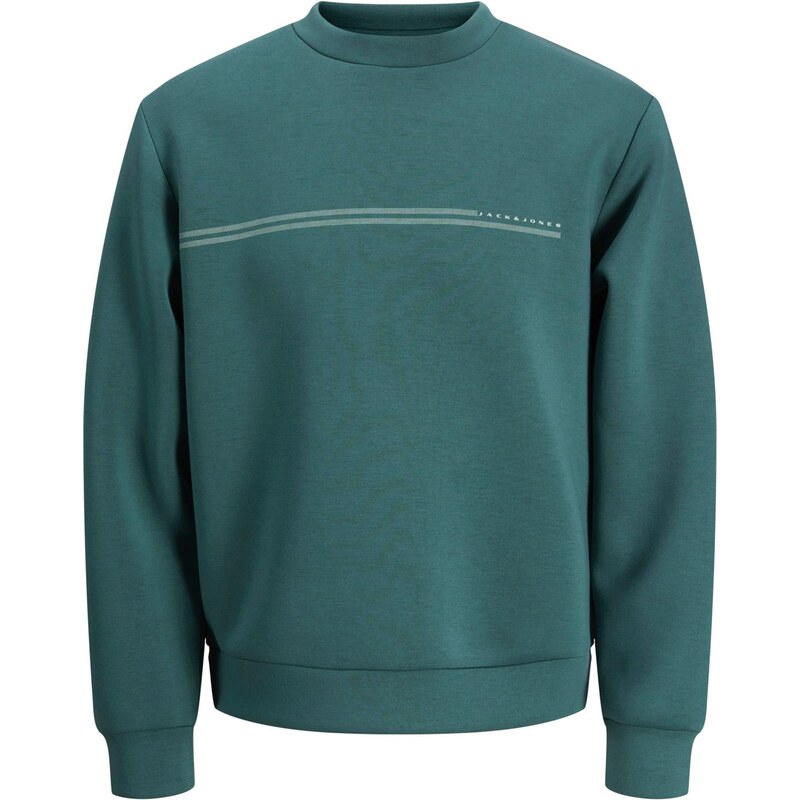 JACK & JONES Mikina JCOFUSION azurová modrá / bílá
