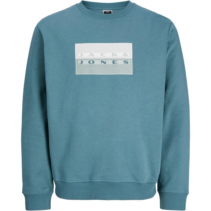 JACK & JONES Mikina JCOFUSION nefritová / bílá