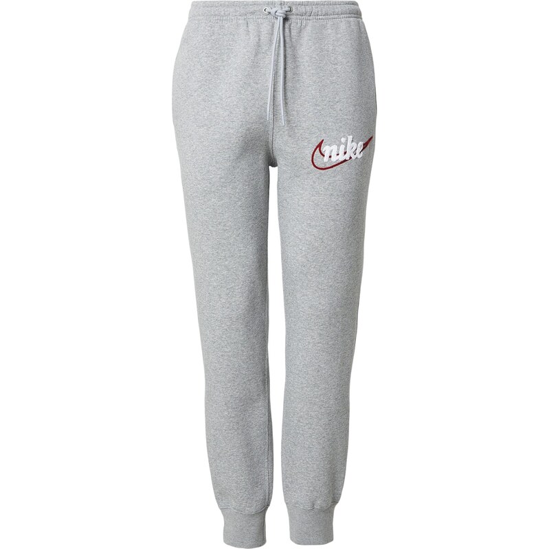 Nike Sportswear Kalhoty CLUB šedá / červená / bílá