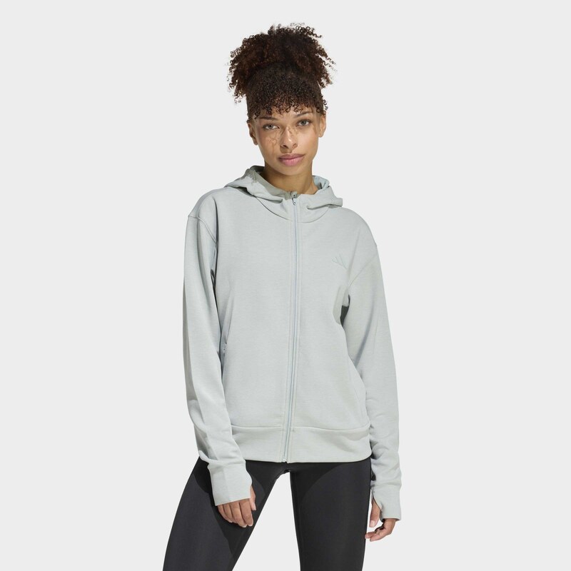 adidas Performance adidas D4T Workout Full Zip Hooded Sweatshirt Green 112578945