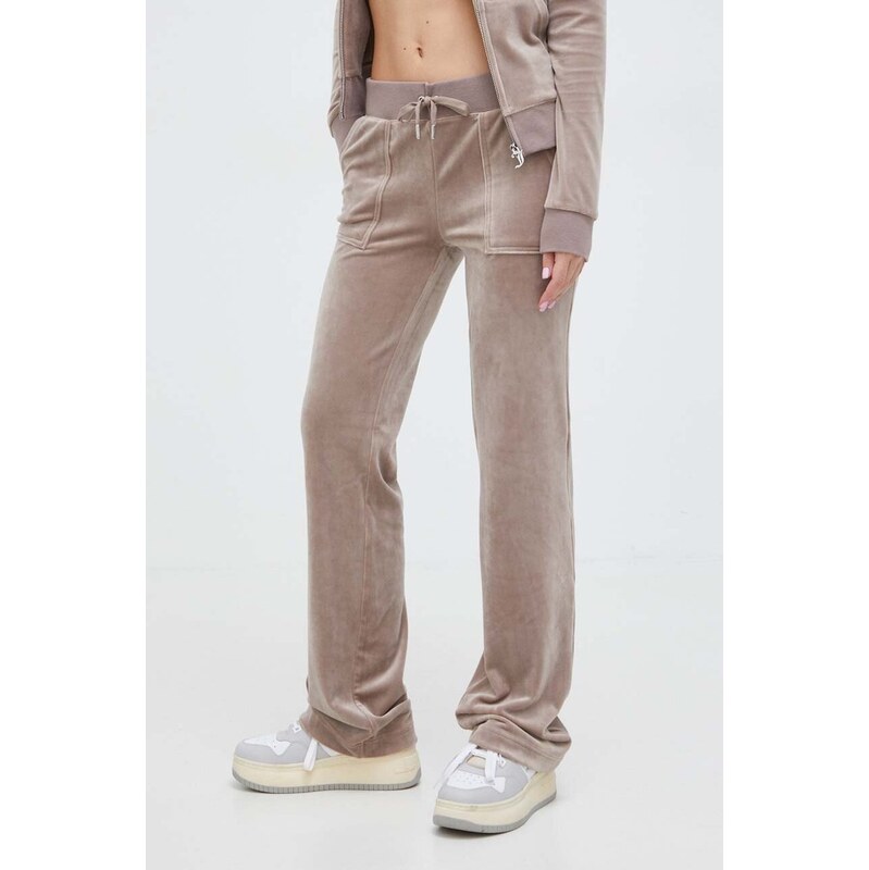 Juicy Couture Velurové teplákové kalhoty Juicy Couture