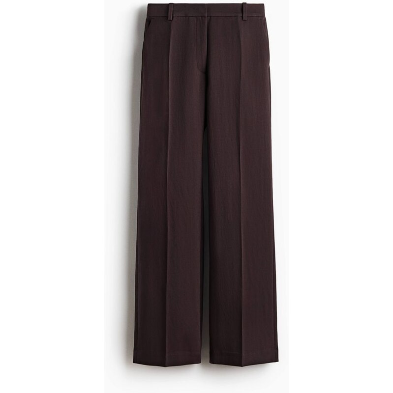 H&M - Elegantní kalhoty - hnědá 112585019