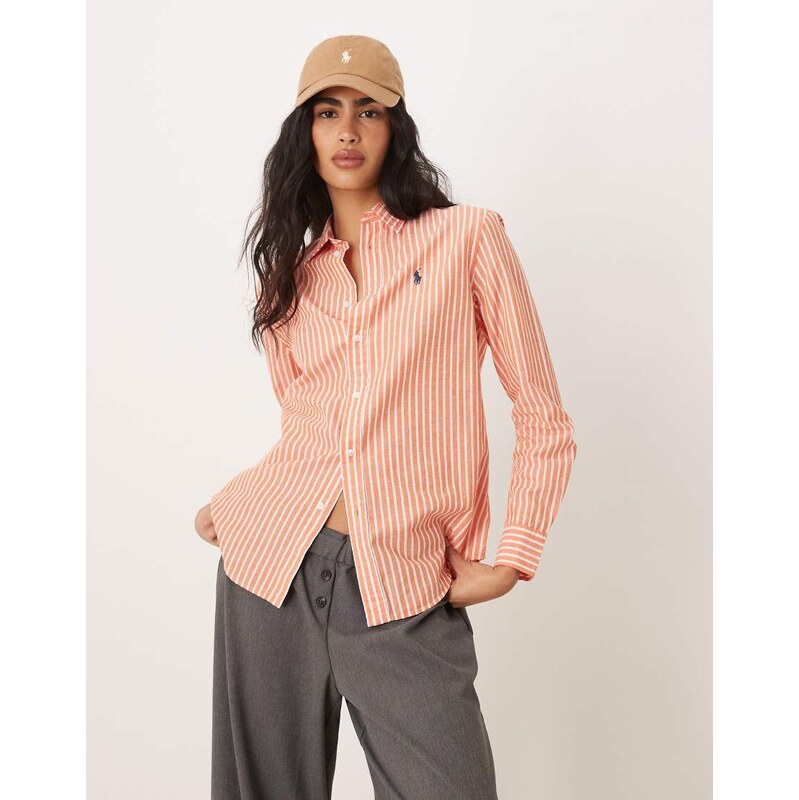 Polo Ralph Lauren stripe shirt in orange and white