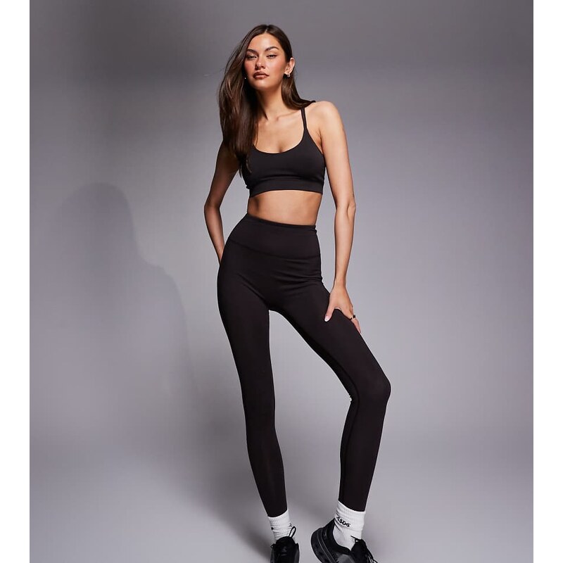 4505 Tall Icon soft touch high waist yoga legging in dark chocolate 115740758